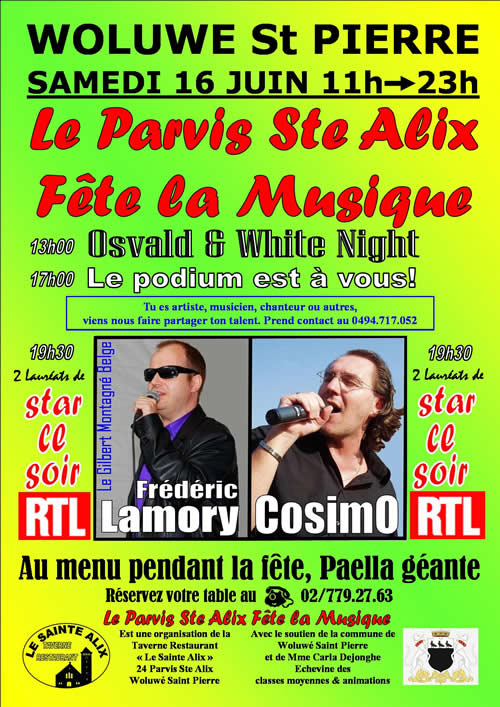 Affiche Le Parvis St. Alix - Fête la la musique