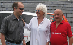 Frédéric Lamory avec Catherine Lara lors du Beau Véllo de RAVeL