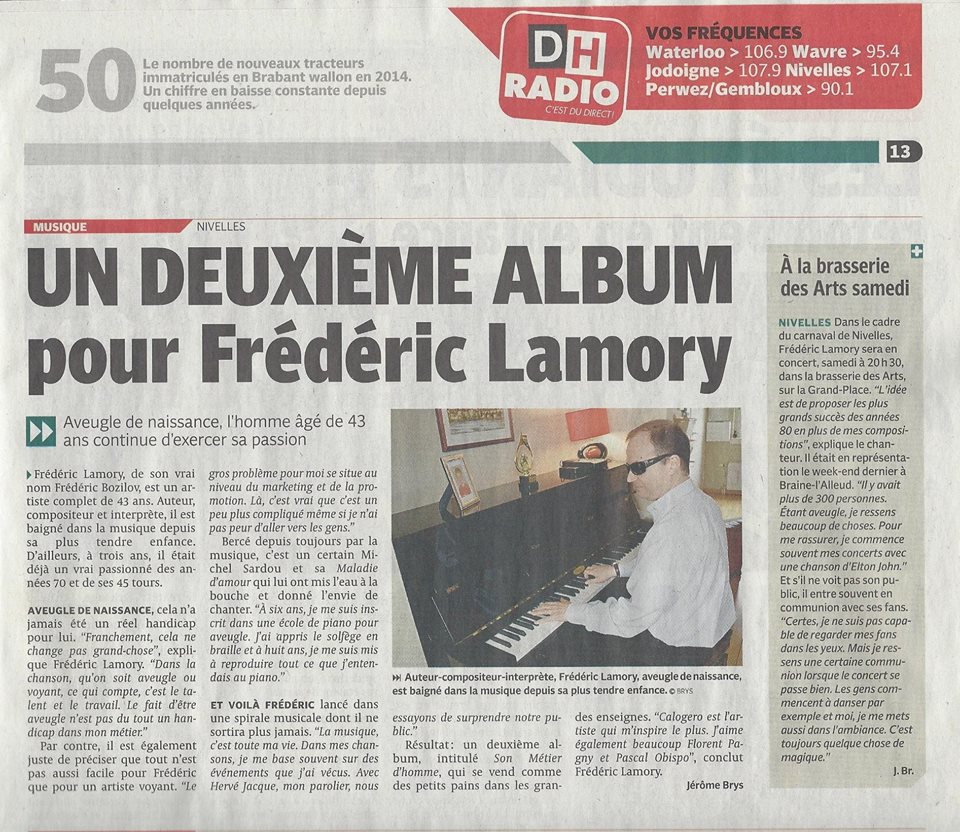 photo de l'article paru dans la Dernière Heure le 19 février 2015